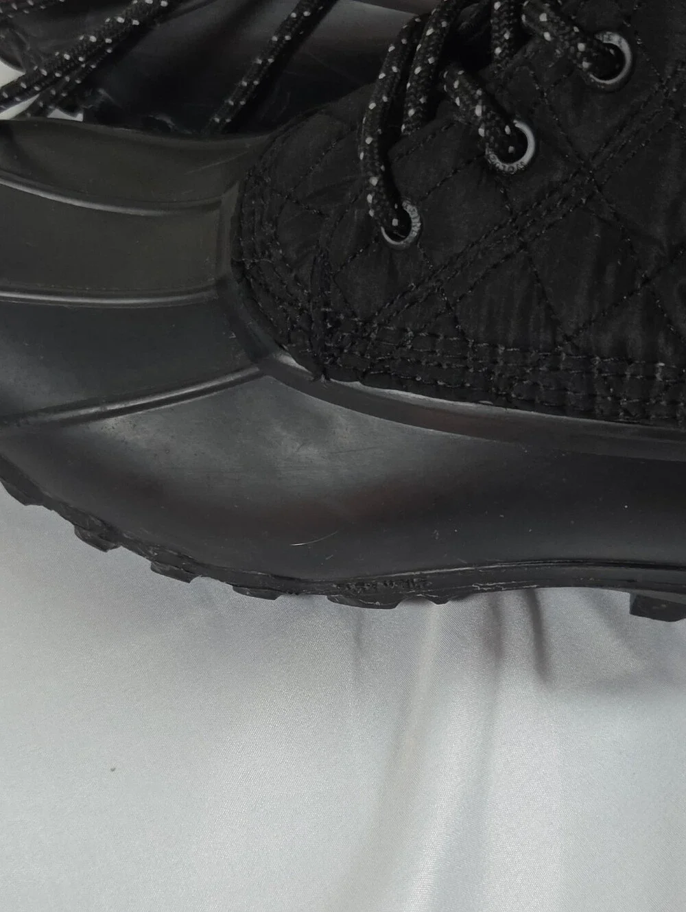 WolverineWaterproof Black Duck Boots for Men - Quilted Winter Ankle Boot Sz 11